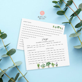 House Planten Vrijgezellenfeest Recipe Kaart