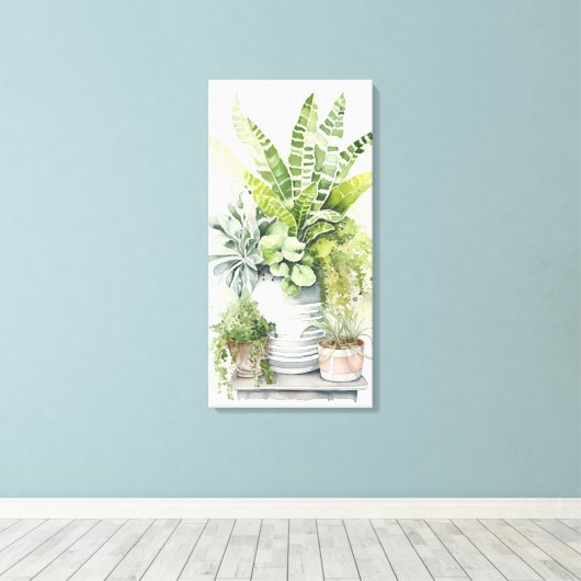 House Plants Canvas Afdruk (Insitu (Houten vloer))
