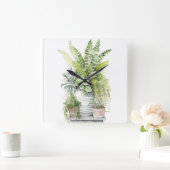 House Plants Vierkante Klok (Huis)
