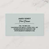 House Pool Sketch, Swimming Pool Cleaner Visitekaartje (Achterkant)