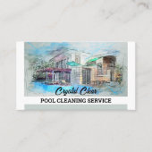 House Pool Sketch, Swimming Pool Cleaner Visitekaartje (Voorkant)