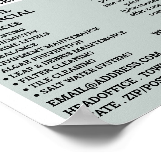 House Pool Sketch, Swimming Pool Cleaning Poster (Hoek)