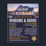 House Portret, Window & Deuren Fitter Company Flyer<br><div class="desc">Het Portret van het huis,  het Bedrijf van de Fitter van het Venster & van de deur Adverteren Flyer door de Opslag van het Visitekaartje.</div>