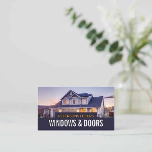 House Portret, Window & Deuren Fitter Company Visitekaartje (Staand voorkant)
