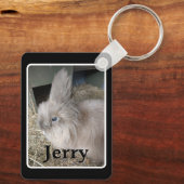 House Rabbit Memorial Foto Black Keepomwille Metal Sleutelhanger (Achterkant)