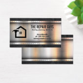 House Repair Logo | Metalen rivetten | Marmer Visitekaartje (Bureau)