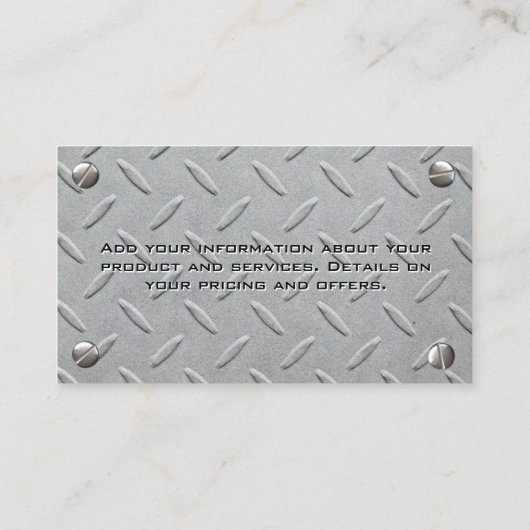 House Repair Logo | Schroeven van staal en metalen Visitekaartje (Achterkant)