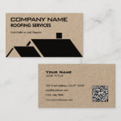 House roof geometric roofing Business Card Visitekaartje (Voorkant / Achterkant)