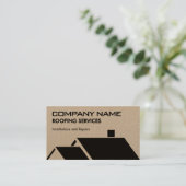 House roof geometric roofing Business Card Visitekaartje (Staand voorkant)