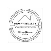 House Roof in Circle Rubberstempel (Afrduk)