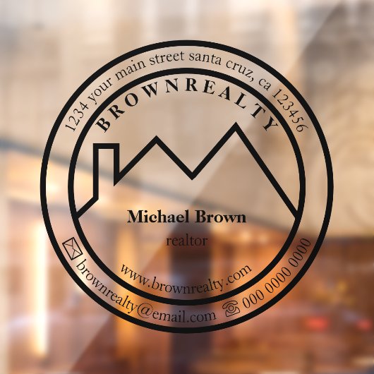 House Roof Real Estate Agent Architecture business Raamsticker (Vel 2)