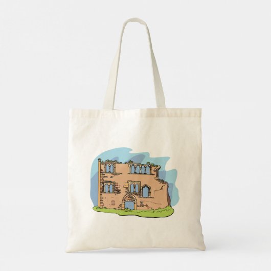 House Ruins Crumbling Building Canvas tas (Achterkant)