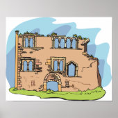 House Ruins Crumbling Building Poster (Voorkant)
