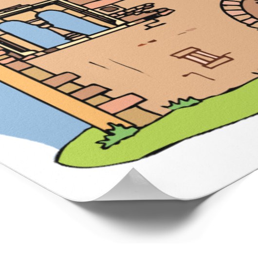 House Ruins Crumbling Building Poster (Hoek)