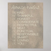 "House Rules" Afdrukken Poster (Voorkant)