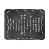 House Rules  Chalkboard Style Magneet (Horizontaal)