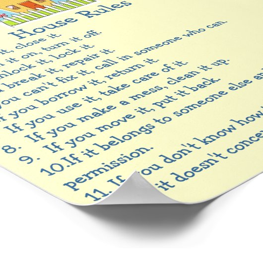 House Rules Poster (Hoek)