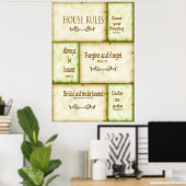 House Rules Poster (Thuiskantoor)