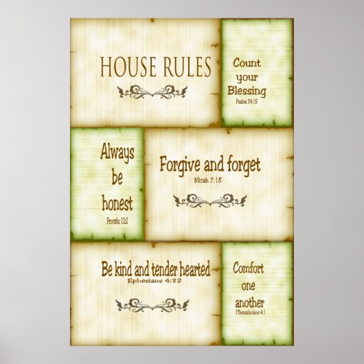 House Rules Poster (Voorkant)