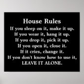 House Rules - poster afdrukken (Voorkant)
