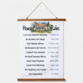 House Rules Schriftplaatsen Quote Hangend Wandkleed (Voorkant)