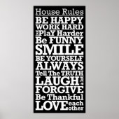 House Rules Sign Motivatie Poster (Voorkant)