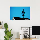 House Sailboat Vane Poster (Thuiskantoor)