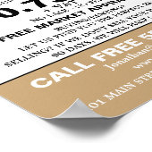 House Sale Logo, Realtor, Estate Agent Adverteren Poster (Hoek)