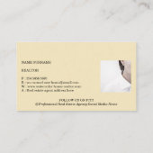 House Scandinavian Home Rent Room Hotel geel Visitekaartje (Achterkant)