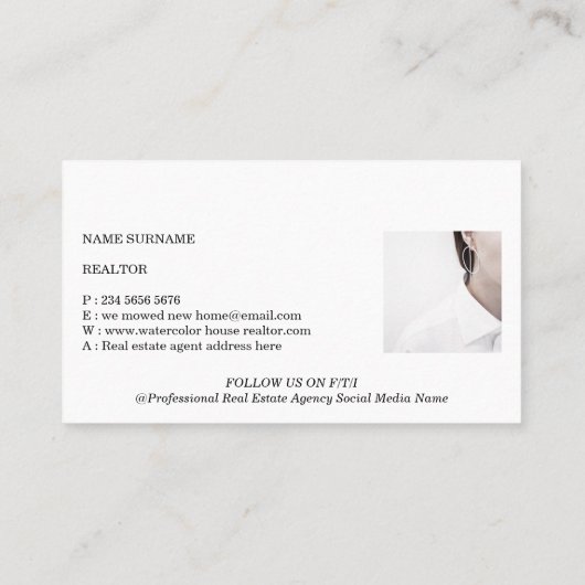 House Scandinavian Home Rent Room Hotel Visitekaartje (Achterkant)