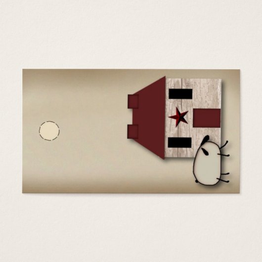 House & Sheep Hang Label Visitekaartje (Voorkant)