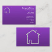 House Sketch. Grijs en Paars. Visitekaartje (Voorkant / Achterkant)