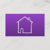 House Sketch. Grijs en Paars. Visitekaartje (Achterkant)