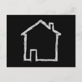 House Sketch. Grijs en zwart. Briefkaart (Voorkant)