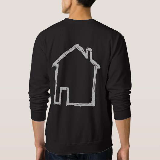 House Sketch. Grijs en zwart. Trui (Achterkant)