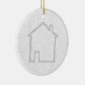 House Sketch. Grijs. Keramisch Ornament (Rechts)