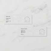 House Sketch. Grijs. Mini Visitekaartje (Voorkant / Achterkant)