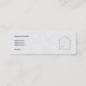 House Sketch. Grijs. Mini Visitekaartje (Achterkant)