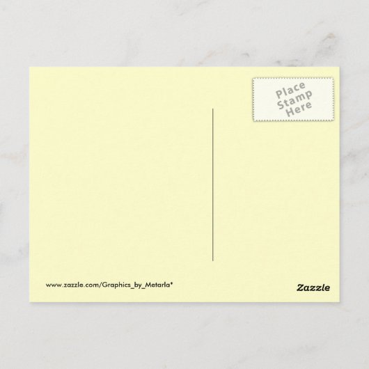 House Sketch. Zwart en crème. Briefkaart (Achterkant)