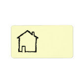 House Sketch. Zwart en crème. Etiket (Voorkant)