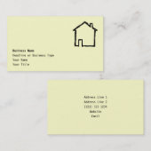House Sketch. Zwart en crème. Visitekaartje (Voorkant / Achterkant)