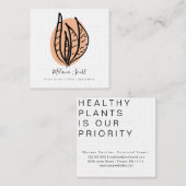 House Snake Plant Botanical Specialist Botanist Vierkante Visitekaartje (Voorkant / Achterkant)