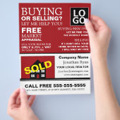 House Sold, Realtor, Estate Agent Adverteren Flyer (Hand)
