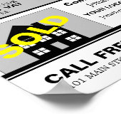 House Sold, Realtor, Estate Agent Adverteren Poster (Hoek)