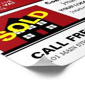 House Sold, Realtor, Estate Agent Adverteren Poster (Hoek)