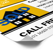 House Sold, Realtor, Estate Agent Adverteren Poster (Hoek)
