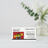 House Sold, Realtor, Estate Agent Visitekaartje (Staand voorkant)