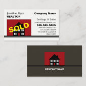 House Sold, Realtor, Estate Agent Visitekaartje (Voorkant / Achterkant)