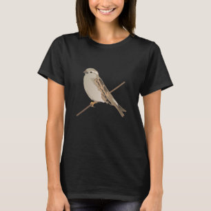 House Sparrow Bird op een Twig T-shirt