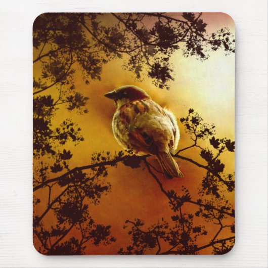 House Sparrow Mousepad Muismat (Voorkant)
